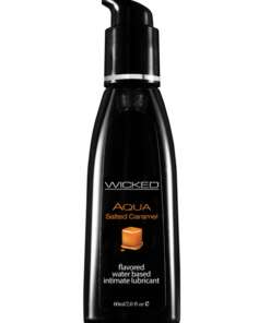Wicked Sensual Care Aqua Water Based Lubricant - 2 oz Salted Caramel