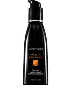 Wicked Sensual Care Aqua Water Based Lubricant - 4 oz Salted Caramel