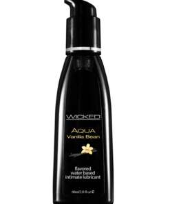 Wicked Sensual Care Aqua Water Based Lubricant - 2 oz Vanilla Bean