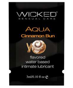 Wicked Sensual Care Aqua Water Based Lubricant - .1 oz Cinnamon Bun