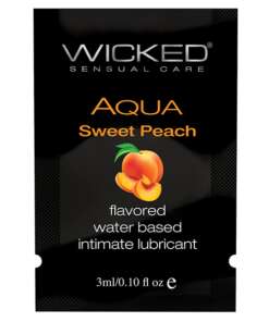 Wicked Sensual Care Water Based Lubricant - .1 oz Sweet Peach