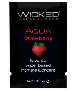 Wicked Sensual Care Water Based Lubricant - .1 oz Strawberry