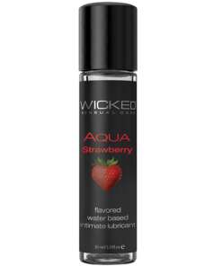 Wicked Sensual Care Aqua Water Based Lubricant - 1 oz Strawberry