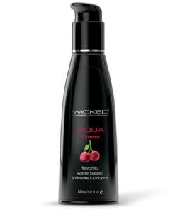 Wicked Sensual Care Aqua Water Based Lubricant - 4 oz Cherry