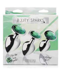Booty Sparks Emerald Gem Anal Plug Set