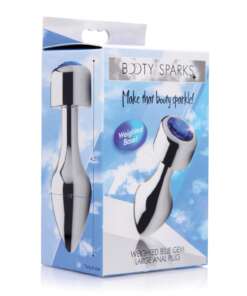 Booty Sparks Weighted Blue Gem Anal Plug - Large