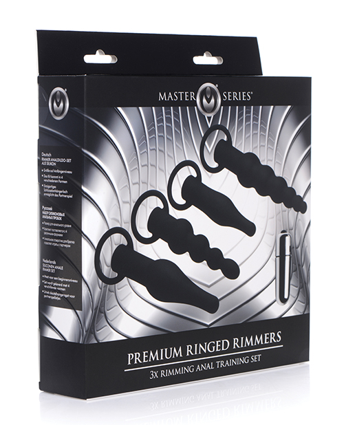 Master Series Rimming Anal Training Set of 3 - Black