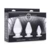Master Series Triple Cones Anal Plug - Clear Set of 3