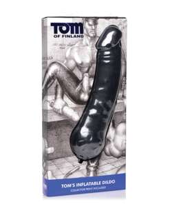 Toms Inflatable Silicone Dildo - Black