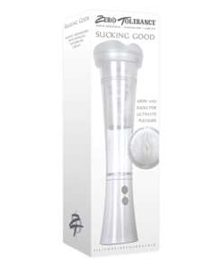 Zero Tolerance Sucking Good Rechargeable Vibrating Pump - White/Clear