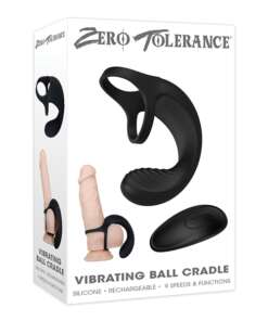 Zero Tolerance Vibrating Ball Cradle w/Remote - Black