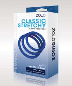 ZOLO Stretchy Silicone Cock Rings - Blue