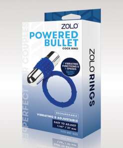ZOLO Powered Bullet Cock Ring - Blue