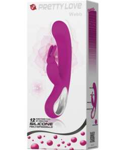 Pretty Love Webb Bunny Ears Rabbit w/Handle 12 Function - Fuchsia