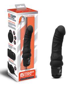 Powercocks 6" Realistic Vibrator - Black