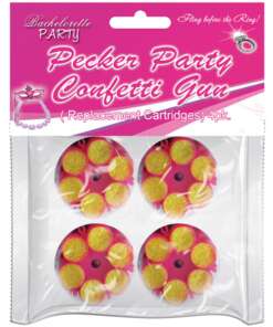 Party Pecker Confetti Refill Cartridge - Pack of 4