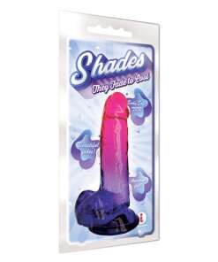 Shades Jelly TPR Gradient Dong Large - Pink/Plum