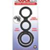 My Cock Ring Quattro Cock & Scrotum Rings - Black