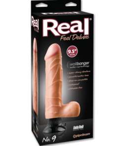 Real Feel Deluxe No. 9  9.5" Vibe Waterproof - Flesh