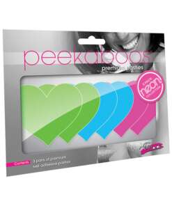 Peekaboos Neon Hearts Value Pack - O/S Pack of 3