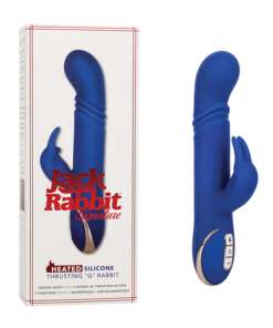 Jack Rabbit Signature Heated Silicone Thrusting G Rabbit - Blue