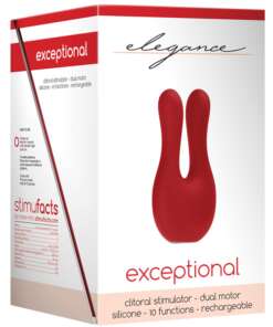 Shots Elegance Exceptional Clitoral Stimulator - 10 Function Red