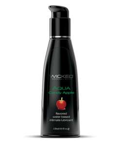 Wicked Sensual Care Aqua Water Based Lubricant - 4 oz Candy Apple