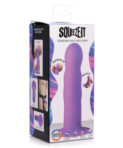 Squeeze-It Squeezable Wavy Dildo - Purple